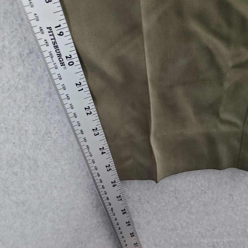 Tommy Bahama Men Pants 34 Olive Chino Pleated 100% Silk Relaxed Fit READ